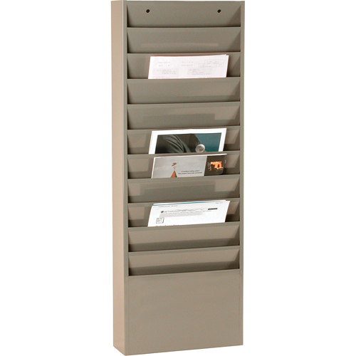 Literature Storage Racks, Stationary, 11 Slots, Steel, 13-1/4" W x 4-1/8" D x 36" H Infinity Industrial Services Inc.
