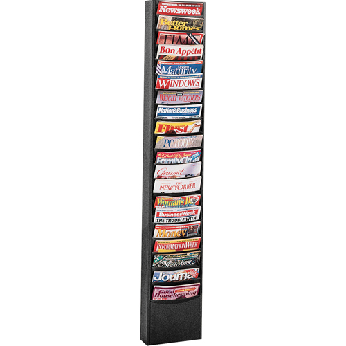 Literature Storage Racks, Stationary, 20 Slots, Steel, 13-1/8" W x 4-1/8" D x 58 1/2" H Infinity Industrial Services Inc.