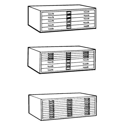Classeurs en acier pour plans, 5 Tiroirs, 40-3/8" la x 29-3/8" p x 16-1/2" h Infinity Industrial Services Inc.