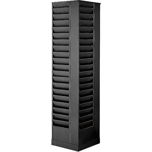 Literature Storage Racks, Rotating, 92 Slots, Steel, 14-1/8" W x 14-1/8" D x 66" H Infinity Industrial Services Inc.