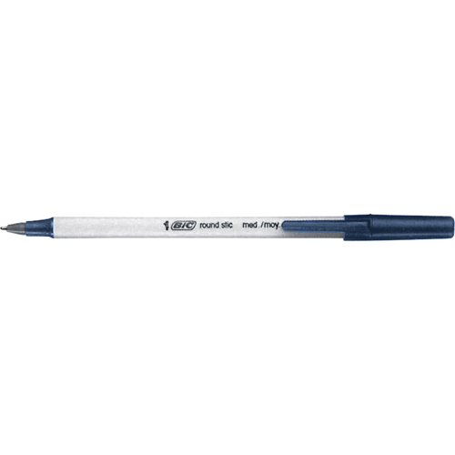 Bic&reg; Round Stic Ball Point Pen, Blue, 0.8 mm Infinity Industrial Services Inc.