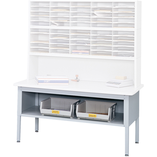 Mobilier E-Z Sort pour la salle du courrier- Tables de tri avec tablette-Dessus de table, 60" la x 28" p x 36" h, Stratifi&eacute; Infinity Industrial Services Inc.