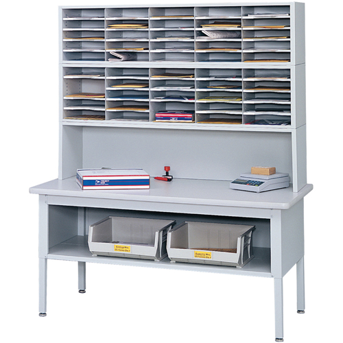 Mobilier E-Z Sort pour la salle du courrier- Tables de tri avec tablette-Dessus de table, 60" la x 28" p x 36" h, Stratifi&eacute; Infinity Industrial Services Inc.