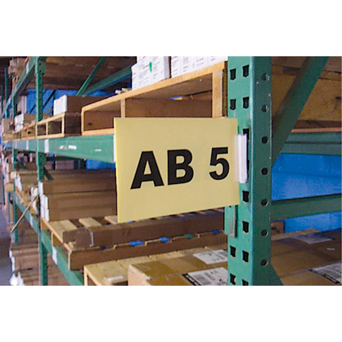 Ensembles d'&eacute;tiquettes pour all&eacute;es d'entrep&ocirc;t &agrave; fixation par pression Slip 'N Stik, 11" x 8-1/2", Plastique Infinity Industrial Services Inc.