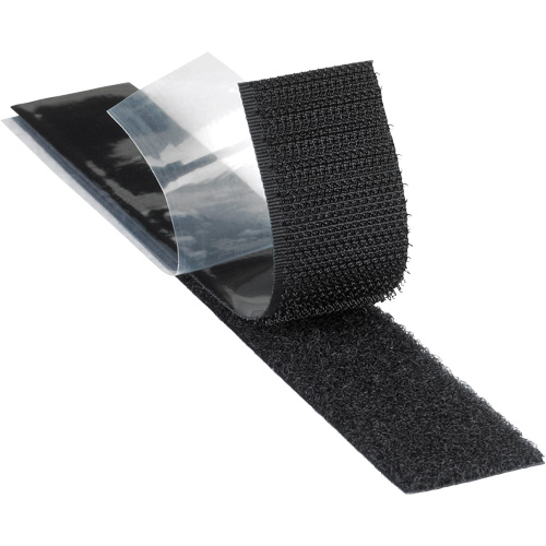 Attache r&eacute;sistant aux plastifiants, Boucle, 50 vg x 2", Adh&eacute;sif, Noir Infinity Industrial Services Inc.