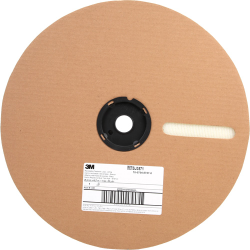 Attache, Boucle, 50 vg x 1", Adh&eacute;sif, Blanc Infinity Industrial Services Inc.