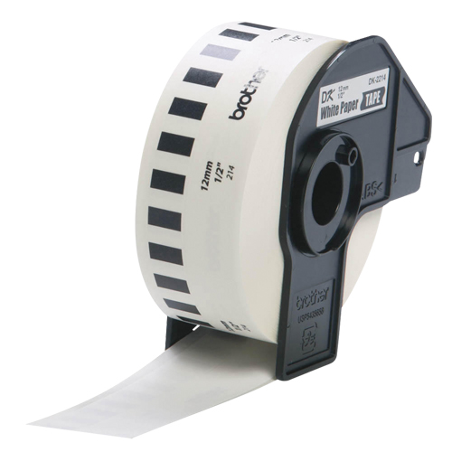 Tape Cartridge for P-touch&reg; Labeling System, 12 mm x 100', Black on White Infinity Industrial Services Inc.