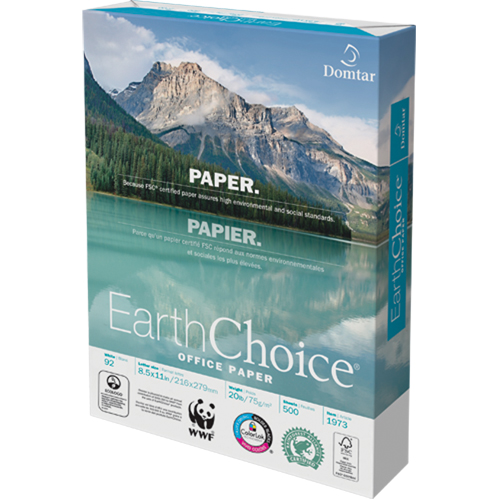 EarthChoice&reg; Office Paper, FSC, 8-1/2" x 11", 20 lbs., White Infinity Industrial Services Inc.
