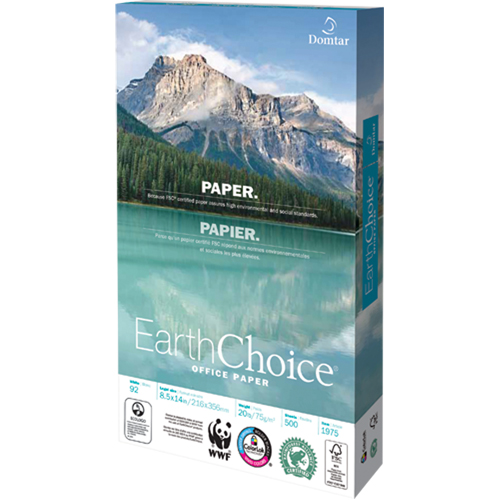 EarthChoice&reg; Office Paper, FSC, 8-1/2" x 14", 20 lbs., White Infinity Industrial Services Inc.