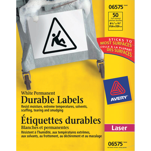 TrueBlock Labels, Polyester, 11" L x 8.5" H, White Infinity Industrial Services Inc.