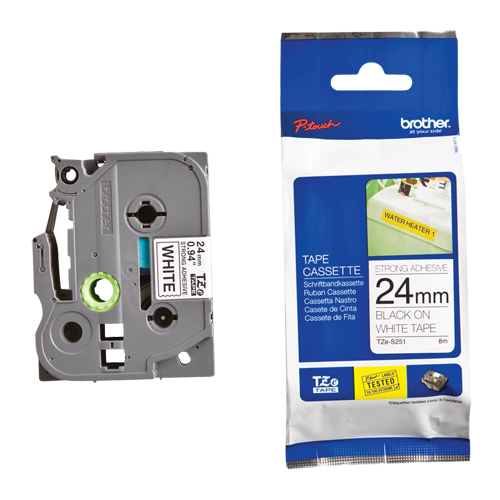 Ruban industriel lamin&eacute;, 24 mm x 13', Noir sur blanc Infinity Industrial Services Inc.