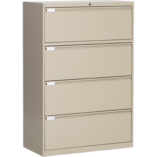 Classeur lat&eacute;ral, Acier, 4 tiroirs, 36" la x 18" p x 53-3/8" h, Beige Infinity Industrial Services Inc.