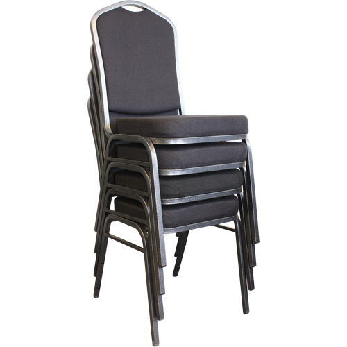 Chaises empilables, Tissu, Hauteur 37", Capacit&eacute; 275 lb, Noir Infinity Industrial Services Inc.