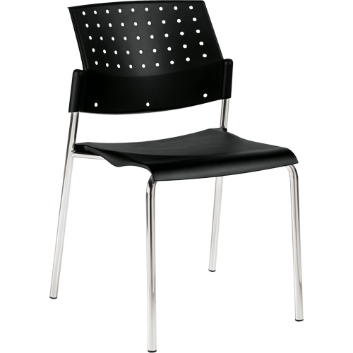 Chaise sans accoudoirs empilables, Plastique, Hauteur 33", Capacit&eacute; 300 lb, Noir Infinity Industrial Services Inc.