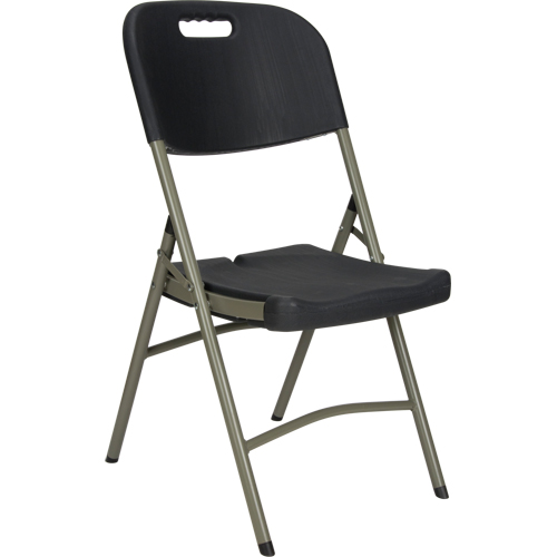 Folding Chair, Polyethylene, Black, 350 lbs. Weight Capacity Infinity Industrial Services Inc.