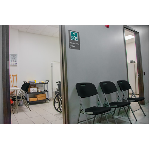 Folding Chair, Polyethylene, Black, 350 lbs. Weight Capacity Infinity Industrial Services Inc.