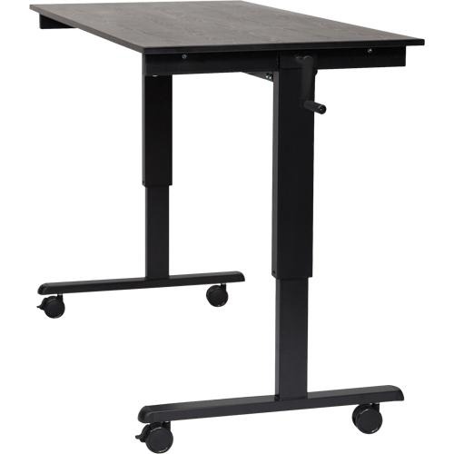 Bureau ajustable pour travail assis et debout, , 48-1/2" h x 59" la x 29-1/2" p, Noir Infinity Industrial Services Inc.
