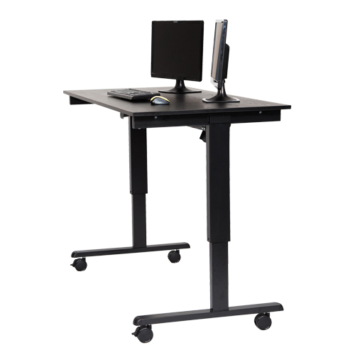 Bureau ajustable pour travail debout, , 45-1/4" h x 29-1/2" p, Noir Infinity Industrial Services Inc.