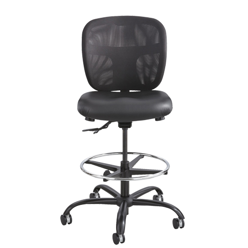 Vue Heavy-Duty Stool, Vinyl, Black, 350 lbs. Capacity Infinity Industrial Services Inc.