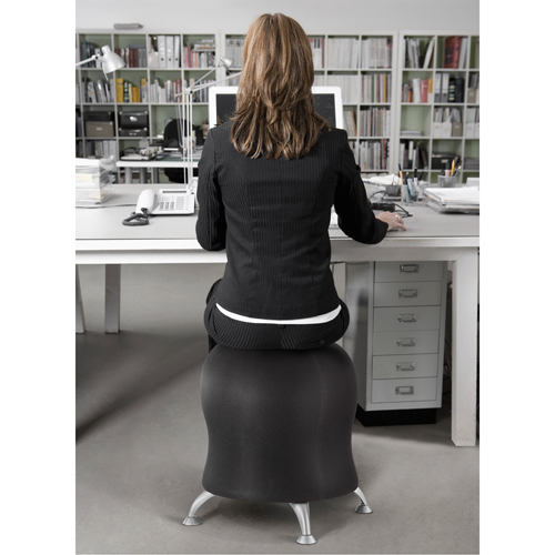 Zenergy Ball Chair, Fabric, Black, 250 lbs. Capacity Infinity Industrial Services Inc.