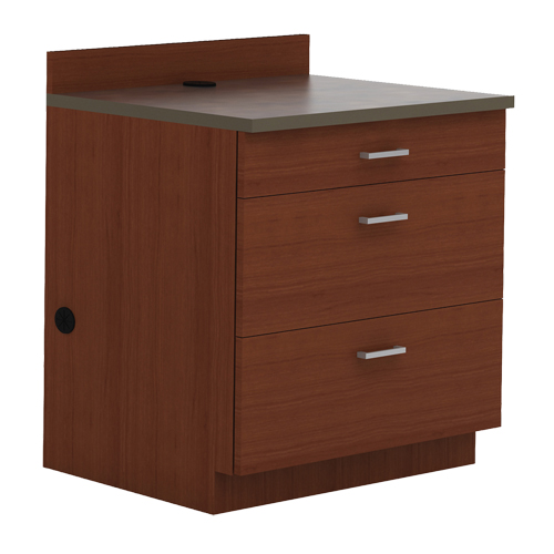 Armoire modulaire de base, 3 tiroirs, 36" la x 25" p x 39" h, Acajou Infinity Industrial Services Inc.