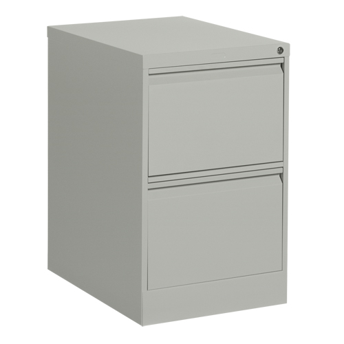Vertical Filing Cabinet, Steel, 2 Drawers, 18-1/7" W x 25" D x 29" H, Grey Infinity Industrial Services Inc.