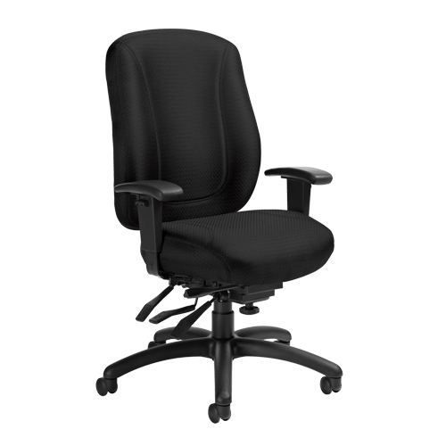 Overtime High Back Chair, Fabric, Black, 300 lbs. Capacity Infinity Industrial Services Inc.