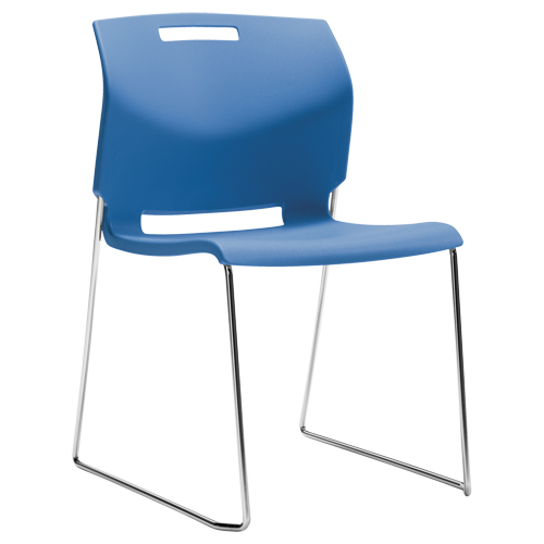 Chair, Plastic, 32-1/2" High, 300 lbs. Capacity, Blue Infinity Industrial Services Inc.