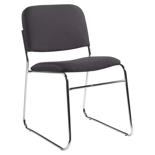 Armless Chair, Fabric, 30" High, 200 lbs. Capacity, Black Infinity Industrial Services Inc.