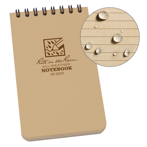 Pocket Top-Spiral Notebook, Soft Cover, Tan, 100 Pages, 3" W x 5" L Infinity Industrial Services Inc.