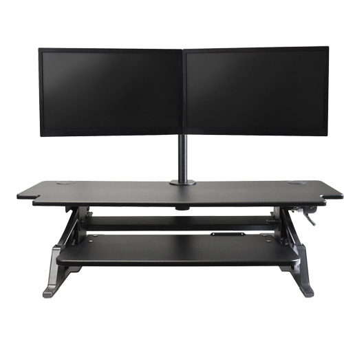Goya Sit-Stand Workstation, Desktop Unit, 20" H x 42" W x 16" D, Black Infinity Industrial Services Inc.