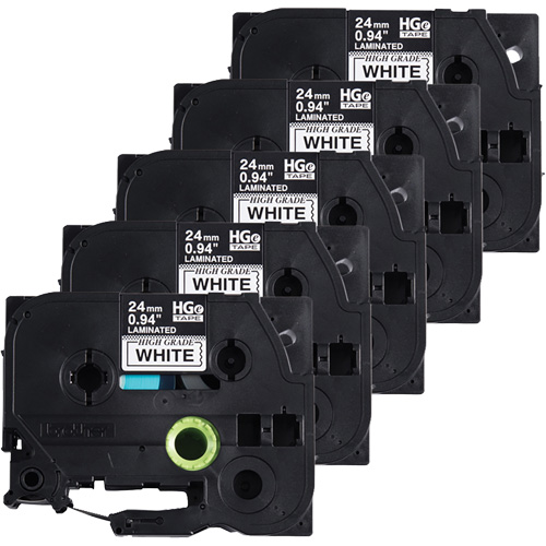 Ruban lamin&eacute;, 24 mm x 8 m, Noir sur blanc Infinity Industrial Services Inc.