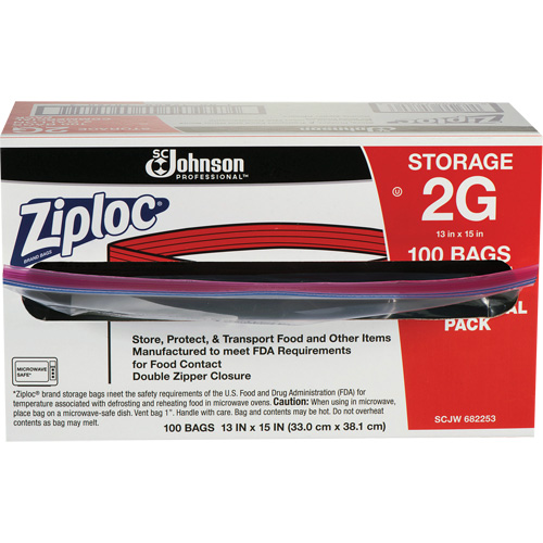 Sacs d'entreposage alimentaire &agrave; double fermeture &agrave; glissi&egrave;re de Ziploc Infinity Industrial Services Inc.