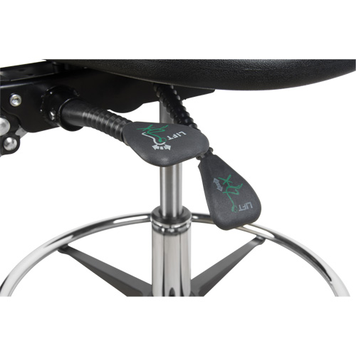 Heavy-Duty Ergonomic Stool, Stationary, Adjustable, 39” - 48”, Polyurethane Seat, Black Infinity Industrial Services Inc.