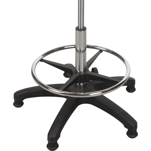 Heavy-Duty Ergonomic Stool with Adjustable Arm Rests, Stationary, Adjustable, 39" - 48", Polyurethane Seat, Black Infinity Industrial Services Inc.