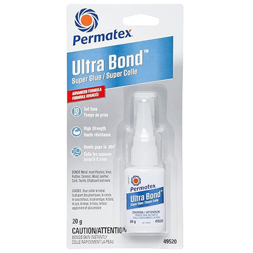 Ultra Bond Fast Drying Super Glue Adhesive, 20 g, Bottle, Clear Infinity Industrial Services Inc.