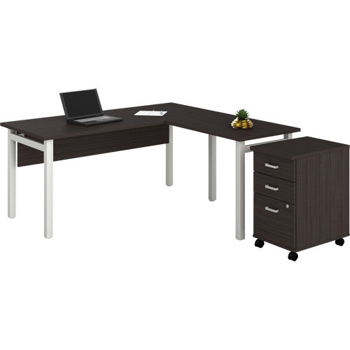 Newland "L" Shaped Desk with Pedestal Infinity Industrial Services Inc.