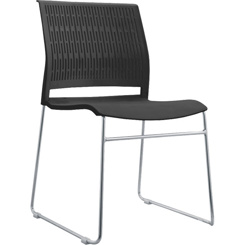 Stacking Chairs, Polypropylene, 32-3/8" High, 250 lbs. Capacity, Black Infinity Industrial Services Inc.