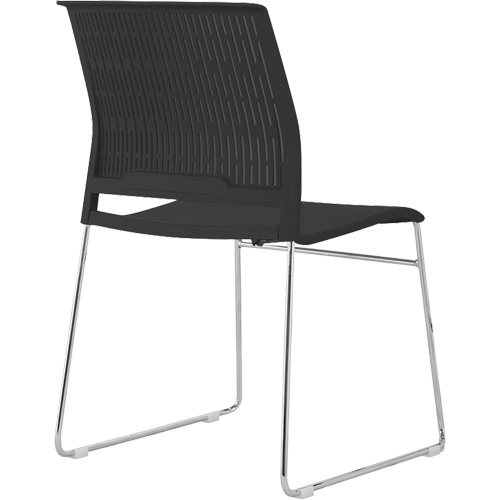 Stacking Chairs, Polypropylene, 32-3/8" High, 250 lbs. Capacity, Black Infinity Industrial Services Inc.