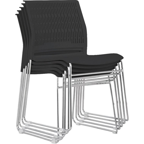 Stacking Chairs, Polypropylene, 32-3/8" High, 250 lbs. Capacity, Black Infinity Industrial Services Inc.
