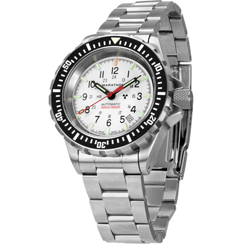 Grande montre automatique de plong&eacute;e &eacute;dition arctique GSAR avec bracelet en acier inoxydable, Num&eacute;rique, &agrave; piles, 41 mm, Argent Infinity Industrial Services Inc.