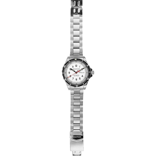 Tr&egrave;s grande montre automatique &eacute;dition arctique avec jour/date avec bracelet en acier inoxydable, Num&eacute;rique, &agrave; piles, 46 mm, Argent Infinity Industrial Services Inc.