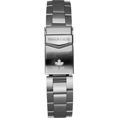 Grande montre automatique de plong&eacute;e avec feuille d'&eacute;rable gris et bracelet en acier inoxydable, Num&eacute;rique, &agrave; piles, 41 mm, Argent Infinity Industrial Services Inc.