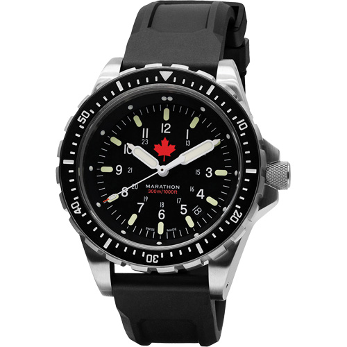 Red Maple Jumbo Diver's Quartz Watch, Digital, Battery Operated, 46 mm, Black Infinity Industrial Services Inc.