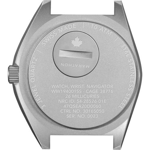 Steel Navigator Watch on 3-Piece Rubber Strap Kit, Digital, Battery Operated, 41 mm, Black Infinity Industrial Services Inc.