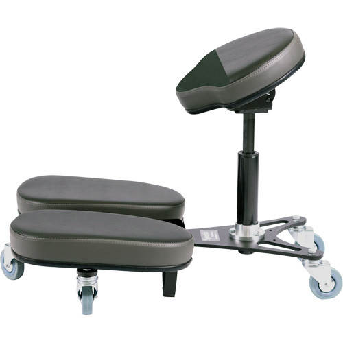 Chaise &agrave; genoux r&eacute;glable, Vinyle, Noir/gris Infinity Industrial Services Inc.