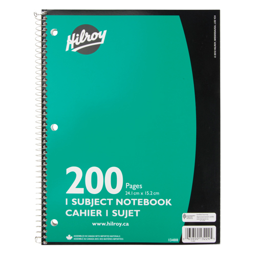 1 Subject Spiral Notebook Infinity Industrial Services Inc.