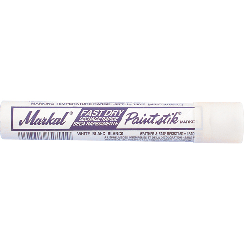 Fast Dry Paintstik&reg; Paint Marker -50° to 150°F, Solid Stick, White Infinity Industrial Services Inc.