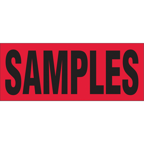 "Samples" Special Handling Labels, 5" L x 2" W, Black on Red Infinity Industrial Services Inc.