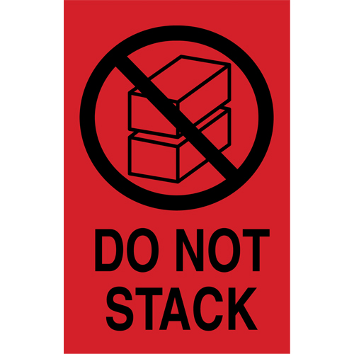 "Do Not Stack" International Shipping Labels, 6" L x 4" W, Black on Red Infinity Industrial Services Inc.